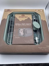 Sport Pet Small Pop-up Crate Kennel W/Metal Gate 22.5"X14.25"X14.5" NIB Green