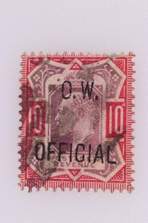 Great Britain GB Scott sc O53 forgery overprint surcharge USED O W Official 10d