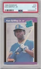 1989 Donruss Ken Griffey Jr Rookie Card #33 Error No Dot After Inc PSA 9