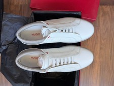 HUGO - Hugo Boss White Low Top Lace Up Men's Sneakers US 8 EU 41 UK 7 Solid