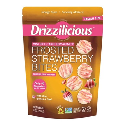 Drizzilicious Frosted Strawberry Mini Rice Cakes, 8 oz. Free Fast Shipping