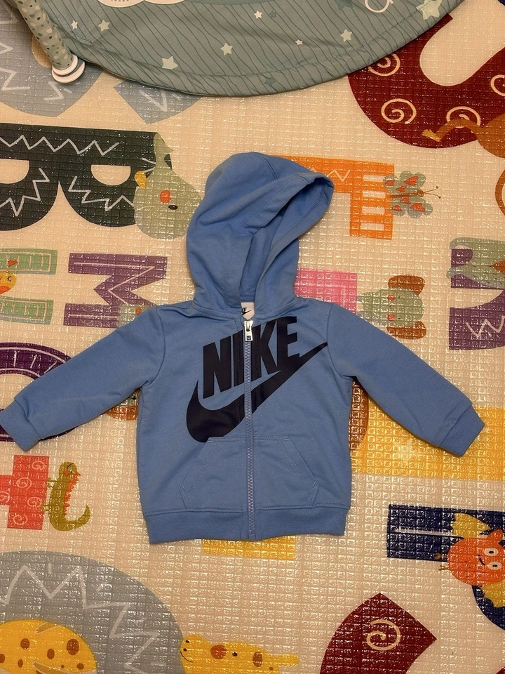 Nike Tuta Neonati Baby Set Blu Azzurro Taglia 6 Mesi 62-68 CM - Immagine 2 di 3