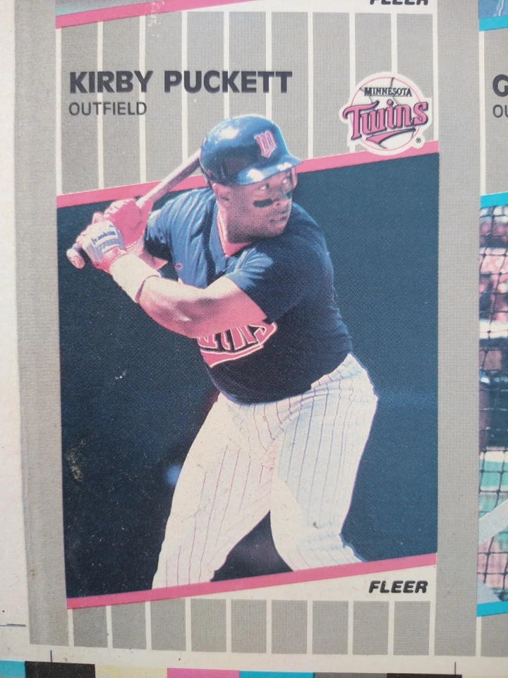 Hoja de béisbol Fleer 1989 sin cortar Foto 3 de 4