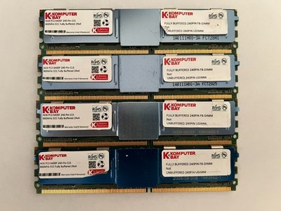 4x4gb (16gb total) komputer bay PC2-6400f 240-pin FB-DIMM for Apple, 800MHZ cl5