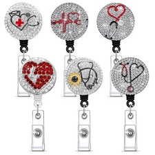 3Pcs Retractable Badges Holder With Metal Clip Badges Card Holder for Employees