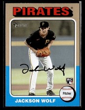 2024 Topps Heritage #216 Jackson Wolf Rookie Card Pittsburgh Pirates