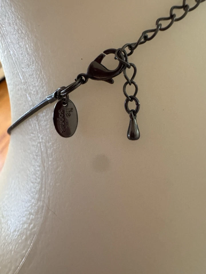 Collar de aguas profundas Lia Sophia Jewelry en hematita 16" con extensión Foto 4 de 4