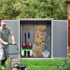 5x3 FT Resin Storage Shed Garden Plastic Shed with Waterproof Doors for Backyard