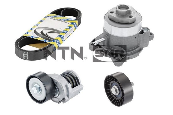 SNR Wasserpumpe + Keilrippenriemensatz KAP857.500 FüR Audi Seat Skoda VW-image