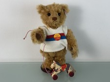 Steiff Animal 671173 Teddy Bear with Pull Along Horse 28cm. Excellent Condition