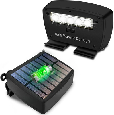1 Solar Powered LED Deck Light Clip On Outdoor Sign Spotlight Waterproof