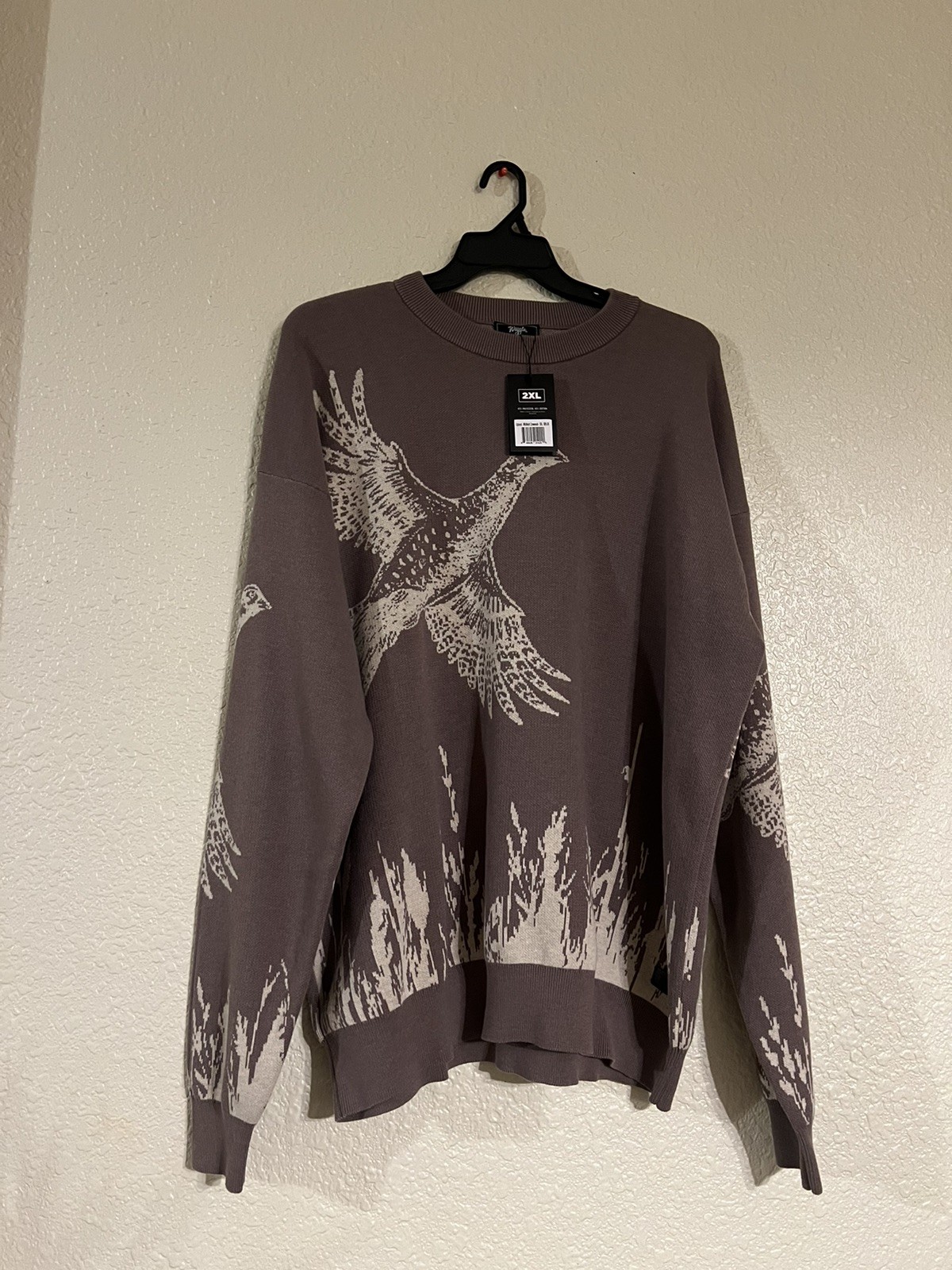 NEW Waggle Freshwater Wildknit Sweater Mens 2XL Brown  Pattern Knit