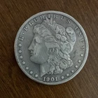 Morgan 1901 Silver Dollar O Mint Mark New Orleans Circulated