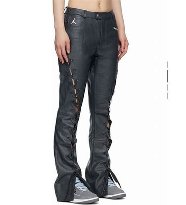 Cactus Jack  Air Jordan Travis Scott Edition Gray Leather Pants Size 4