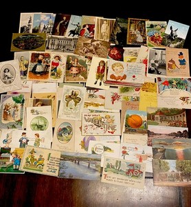 Lot Of 107 Antique Early 1900s Postcards - Holidays / Photo / Whimsy & More 