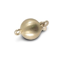 14K Yellow Gold Matte Ball Clasp 7mm 