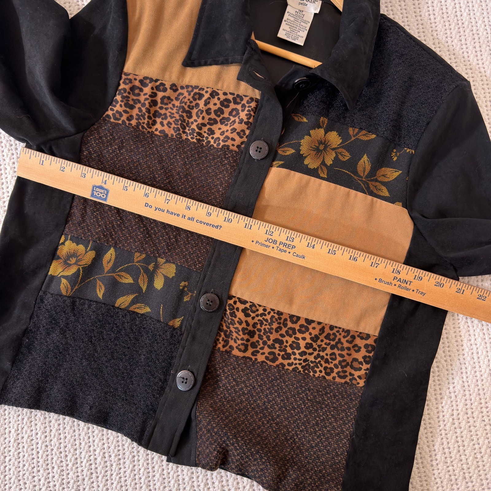 Liz Baker Button Up Patchwork Leopard Whimsigoth … - image 4