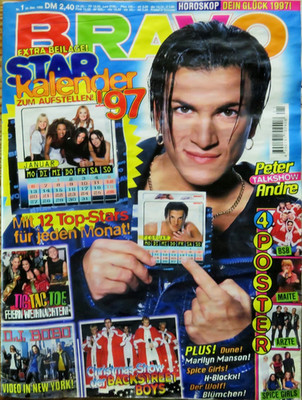Bravo 01/97 Titelfoto: Peter Andre, Mel C (Spice Girls), Tic Tac Toe, Scooter