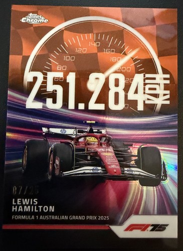 Lewis Hamilton [Orange Refractor] #TS-2 2025 Topps Chrome Formula 1 Top Speed card