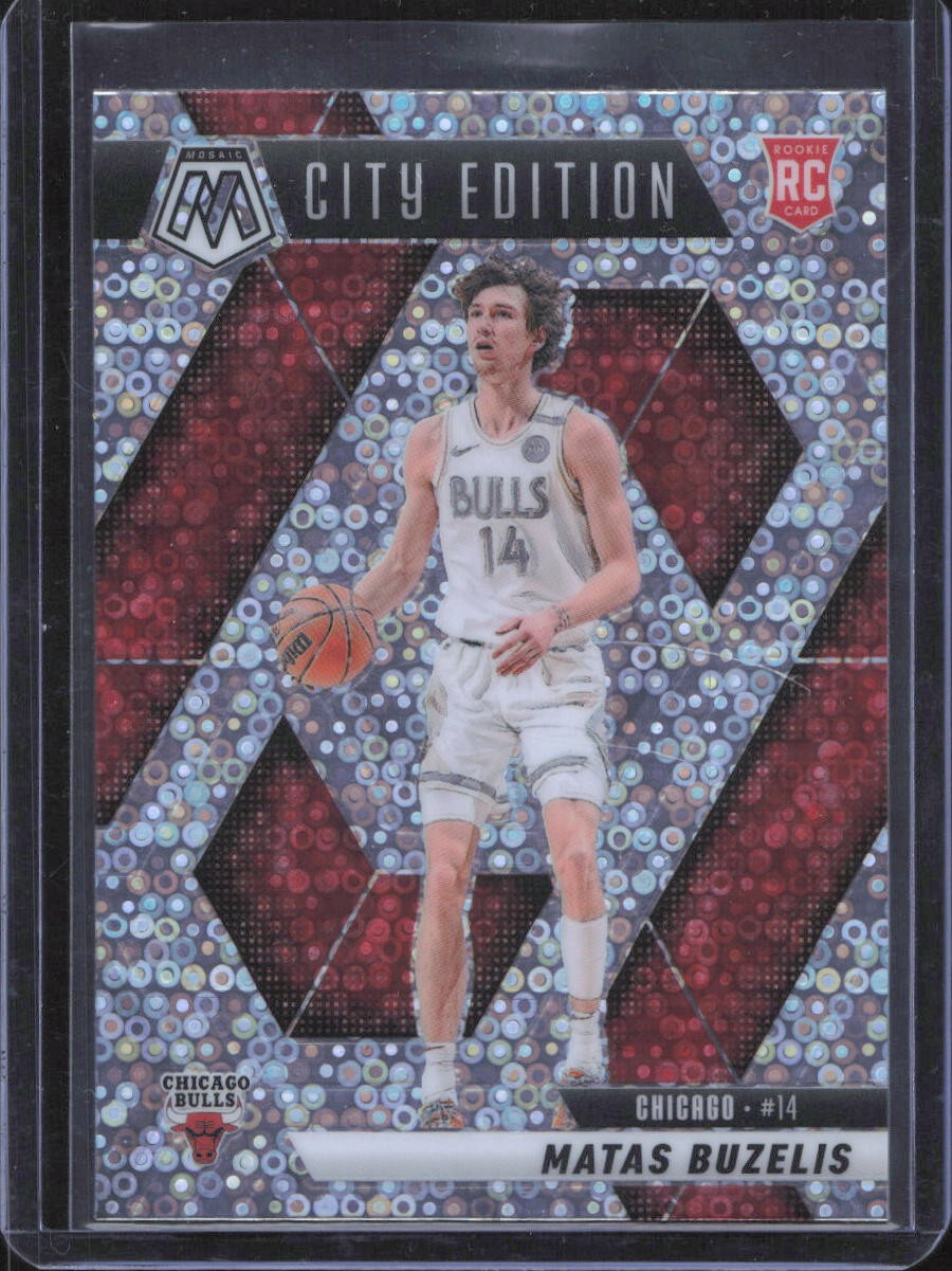 2024-25 Panini Mosaic #273 Matas Buzelis Fast Break Silver Mosaic