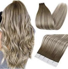 Full Shine Tape in Hair Extensions 22inch Tape in Hair Extensions Human Hair ...