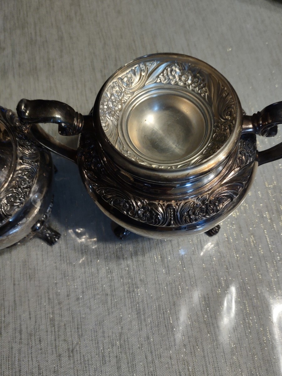 1847 Rogers Bros Heritage Silverplate Creamer And Sugar Bowl 9403