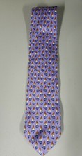 brooks brothers 346, pure silk tie, red with sail boats. Lavender