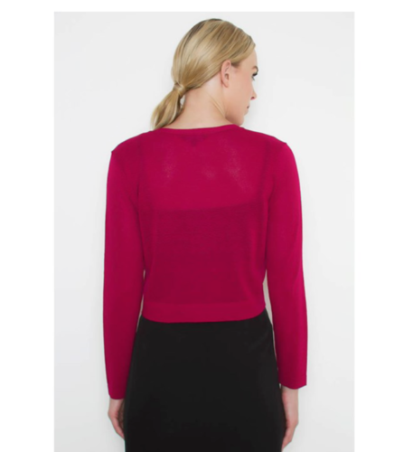 LIZ JORDAN CROPPED SHRUG/CARDIGAN PINK (M/12, L/14, XL/16) RRP $99-SOFT- - Picture 3 of 4