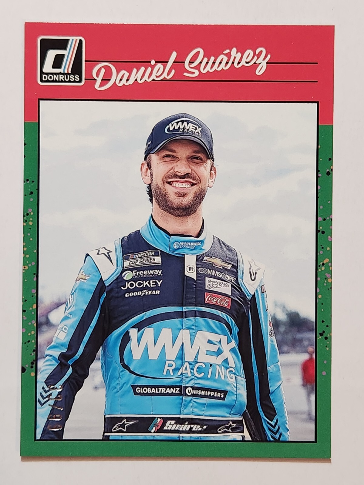 2023 Donruss NASCAR Racing Retro #137 Daniel Suarez Green Parallel #33/99