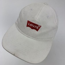 Levi's White Red Youth Ball Cap Hat Adjustable Baseball