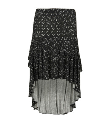 Janina Damen Rock Jerseyrock in Lagenoptik schwarz gepunktet Freizeit Gr. 42