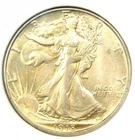1918-S Walking Liberty Half Dollar 50C Coin - Choice AU / UNC MS - Nice Luster!