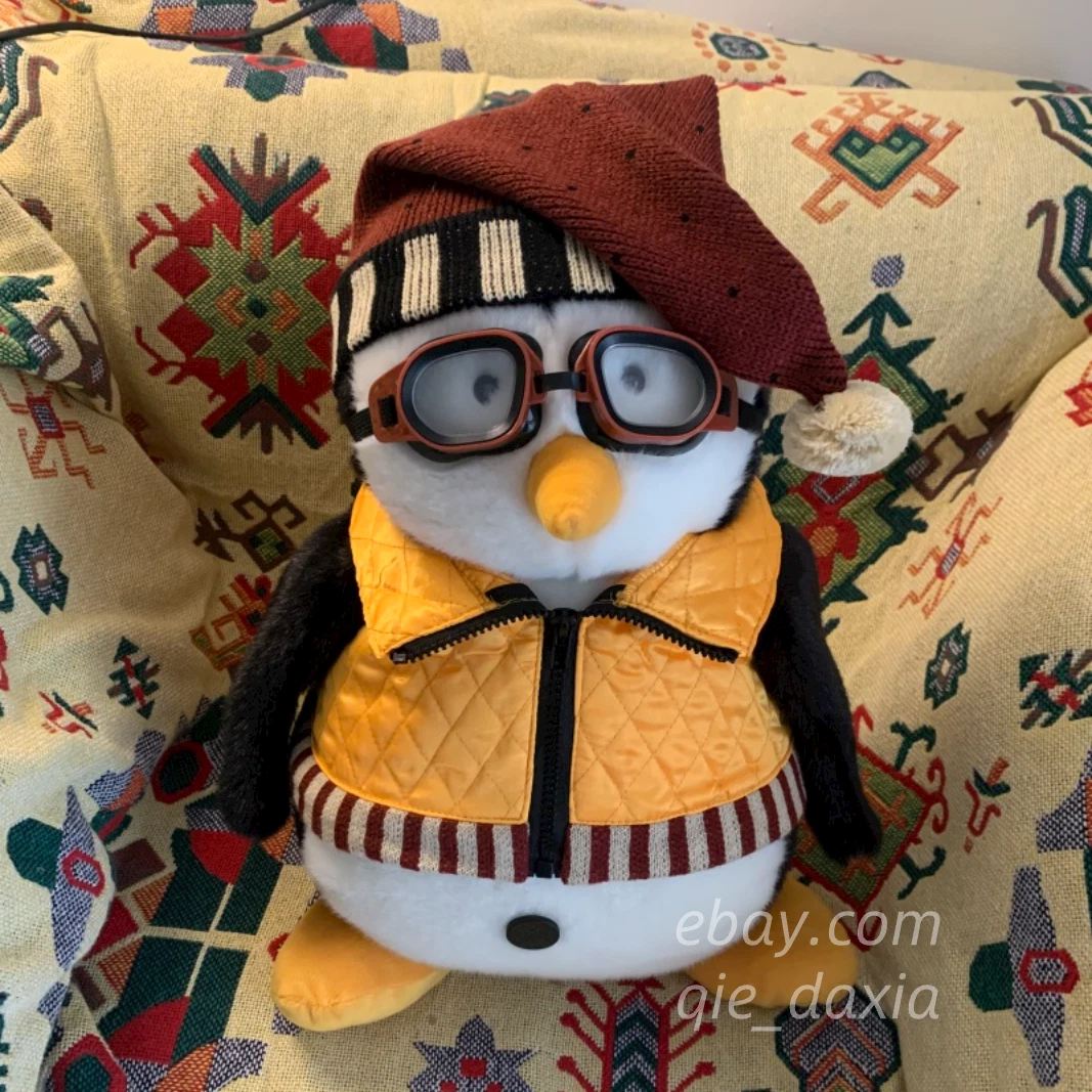 HUGSY PENGUIN WITH GOGGLES AND VEST FRIENDS JOEY'S HUGGSY BEST HOLIDAY GIFT