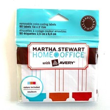 Avery Martha Stewart Home Office Removable Color Coding Labels Package of 90