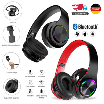 Bluetooth 5.0 Kopfhörer Kabellos On Ear mit CVC6.0 Noise Cancelling Mikrofon