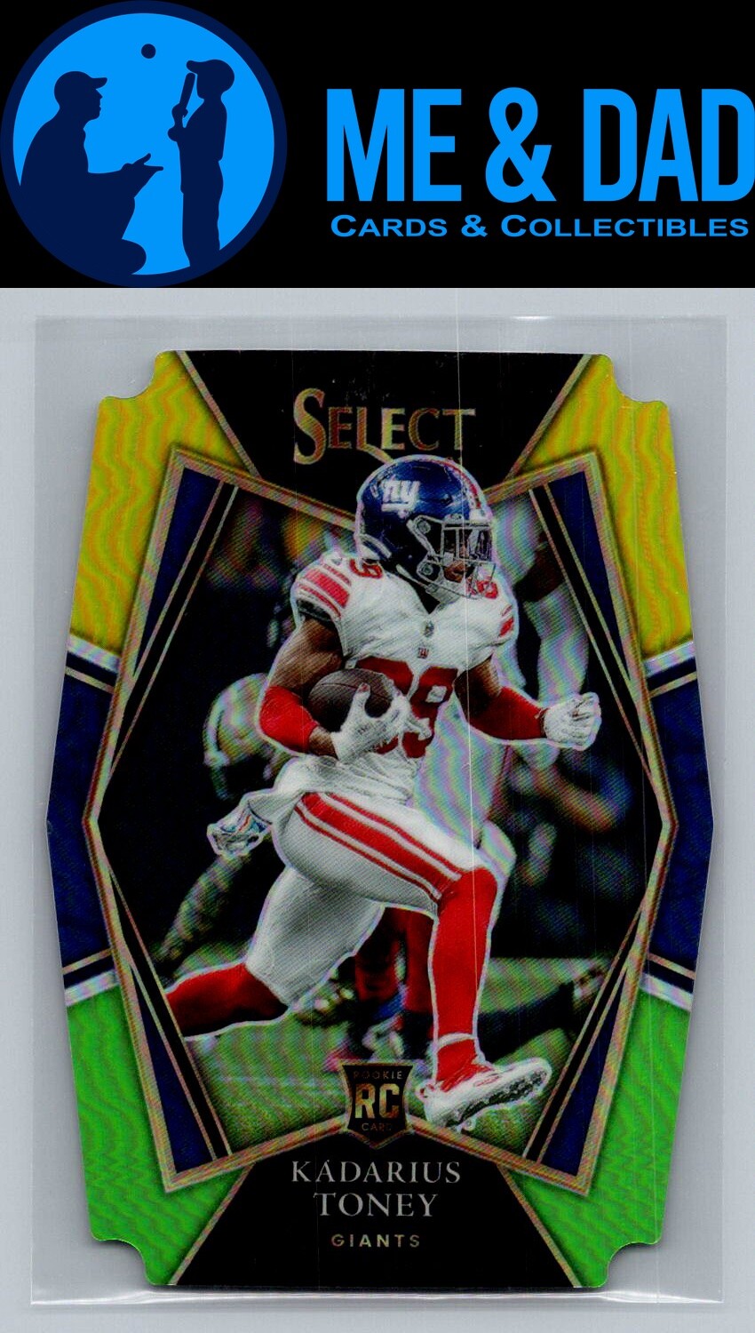 2021 Panini Select #152 Kadarius Toney Yellow and Green Prizm Die Cut