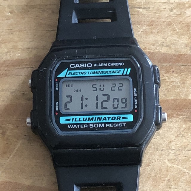 Casio W-86-1VQES Men's Chronograph Watch - Black for sale online | eBay