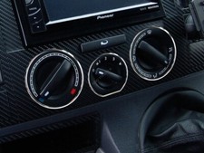For VW T5 2003-2010  Polished Aluminum Heater dash panel Surrounds Rings 3pcs