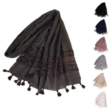 Islamic Women Long Scarf Head Cover Wrap Shawls Muslim Bonnet Headscarf Stoles