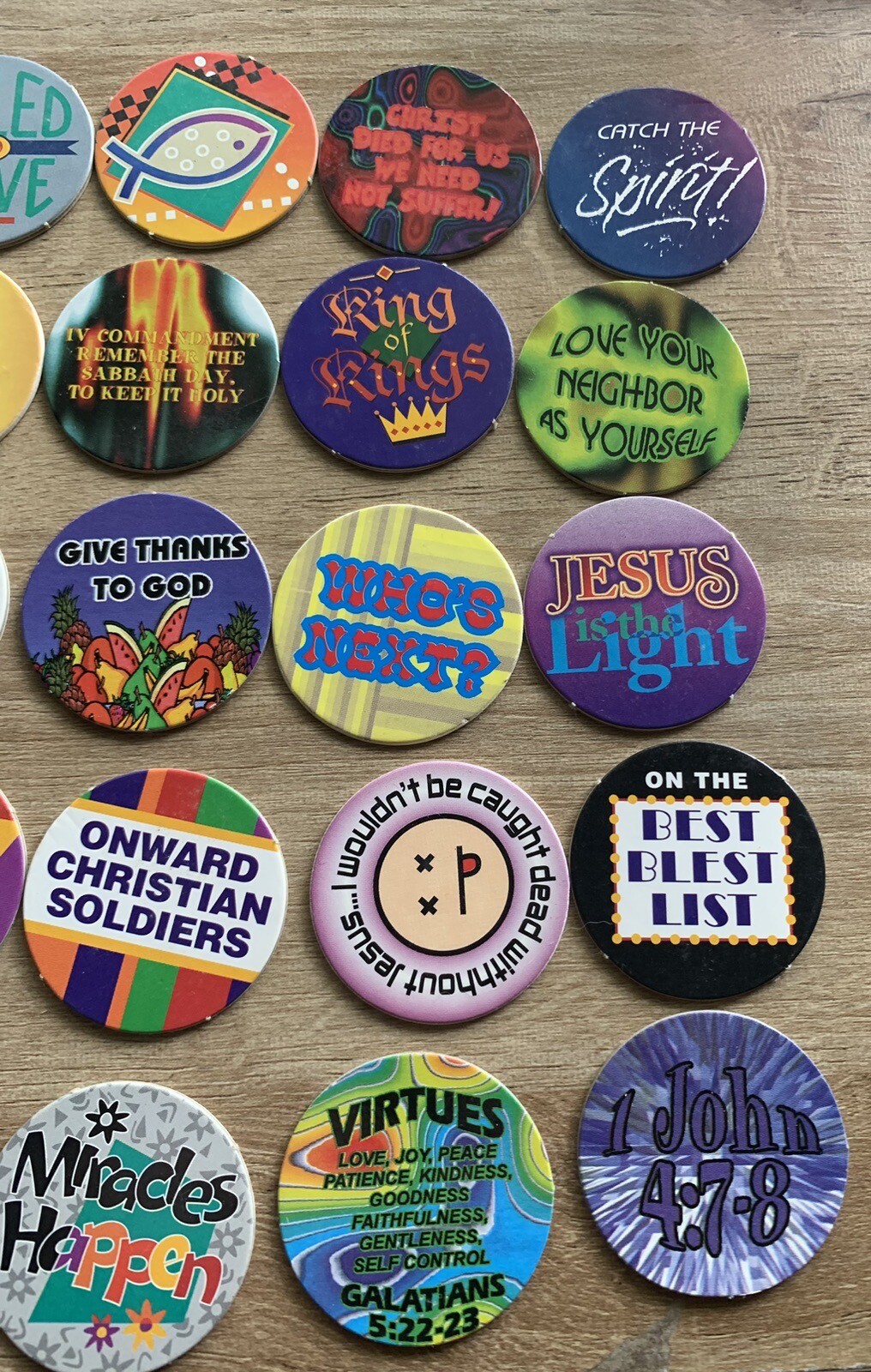 Lot of 29 Religious POG Milk Cap Game Jesus Rules Gods Grace Cross Dove  Christ