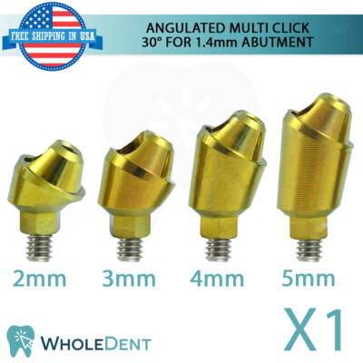 1X Angulated Multi Unit 30° 1.4mm Abutment Attachment Internal Hex 2.42mm