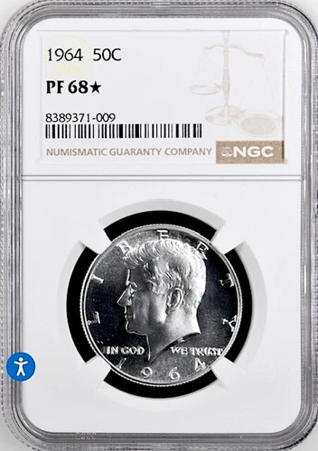 1964 STAR Kennedy Half NGC PF 68 STAR * PQ! Price Guide $75-$135+ *