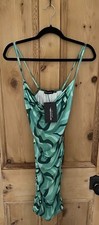 NEW with TAGS PLT swirl PRINT DRESS size 8 green PRETTYLITTLETHING Party