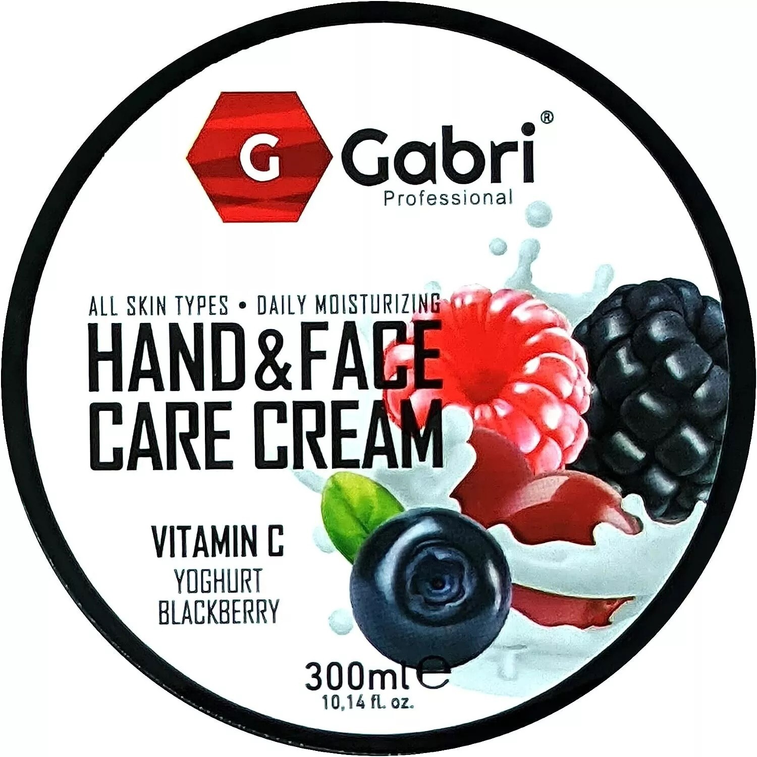 Gabri Professional Hand & Face Moisturising Cream Vitamin C Yogurt & Blackberry