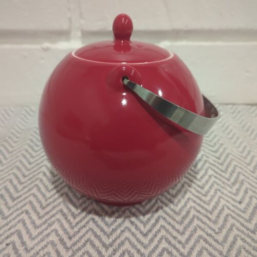 Teavana Tea House Collection Red 24 oz Teapot Round Fine Porcelain - Picture 8 of 13