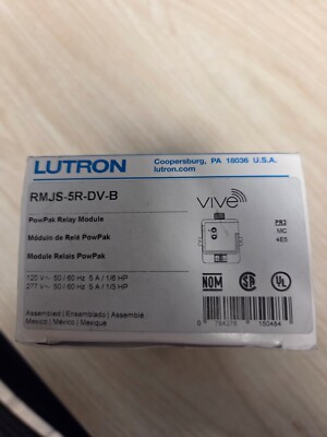 LUTRON RMJS-5R-DV-B PowPak Relay Module | Vive PowPak - *NEW*