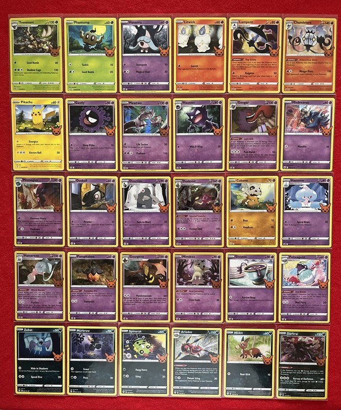 Trick or Trade 2022 & 2023 - Complete Pokemon Master Set 🎃 Sleeved From Package