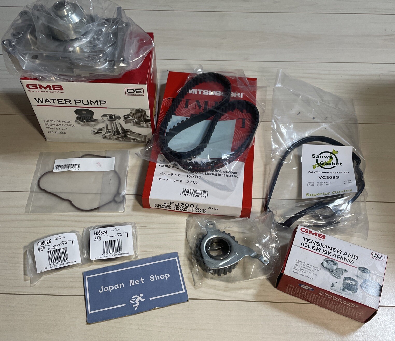 6 Parts Kit For SUBARU SAMBAR KS3 KS4 KV3 KV4 EN07 Timing Belt with