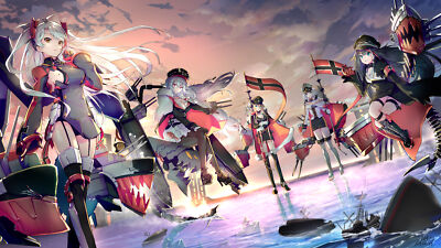Anime azur lane bismarck deutschland graf zeppelin prinz CCG Gaming Mat Desk