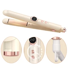 Professional Hair Straightener and Curler 2 in 1 Ceramic Flat Iron Straightener